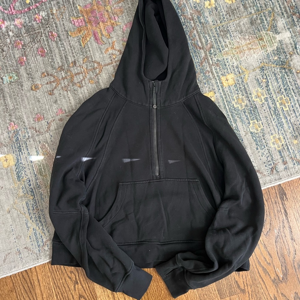 lululemon Scuba Oversized Half-Zip Hoodie in Black